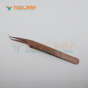 Ensemble de outils de beauté pour faux-cils, pince à épiler, 7mm, 35 degrés, en titane, Rose, doré, 80 pièces - Product Image 3