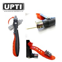 UPTI Kit de Herramientas Manuales Multifunción 15 en 1 de Alta Calidad Fabricado en Taiwán para Reparación de Bicicletas OEM DIY, con Martillo y Destornilladores, Tipo Tarjeta Deslizante