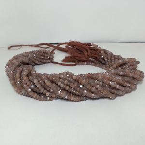 Pierre de lune naturelle de 8 mm, couleur café chocolat, facettée, rondelle, pierre précieuse, certifiée IGI, brin, prix de gros, prix d'usine - Product Image 3