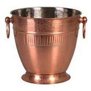 Vino de acero inoxidable de Metal antiguo en forma de bañera para cubo de champán Bañera elegante para bebidas con acabado de cobre - Product Image 4