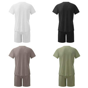 2021 Plain wholesale t <b>shirts</b> <b>short</b> <b>set</b> sweat 2 piece <b>set</b> mens t <b>shirt</b> <b>and</b> <b>shorts</b> <b>sets</b> washed oversize 100% cotton men tshirt - Product Image 2