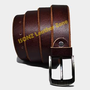 ISONZ unisexe à la mode véritable peau de vache ceinture en cuir 100-135cm décontracté noir marron avec alliage pour boucle approvisionnement direct d'usine - Product Image 1