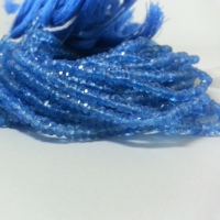 Perles de pierres précieuses rondes facettées en topaze bleue naturelle de 4 mm 5 mm pour la fabrication de bijoux au meilleur prix auprès d'un fabricant en gros