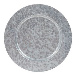 Assiette de Présentation Écologique en Fer, Design Luxueux, Couleur Argent, Vaisselle de Service pour Fêtes et Événements - Product Image 2