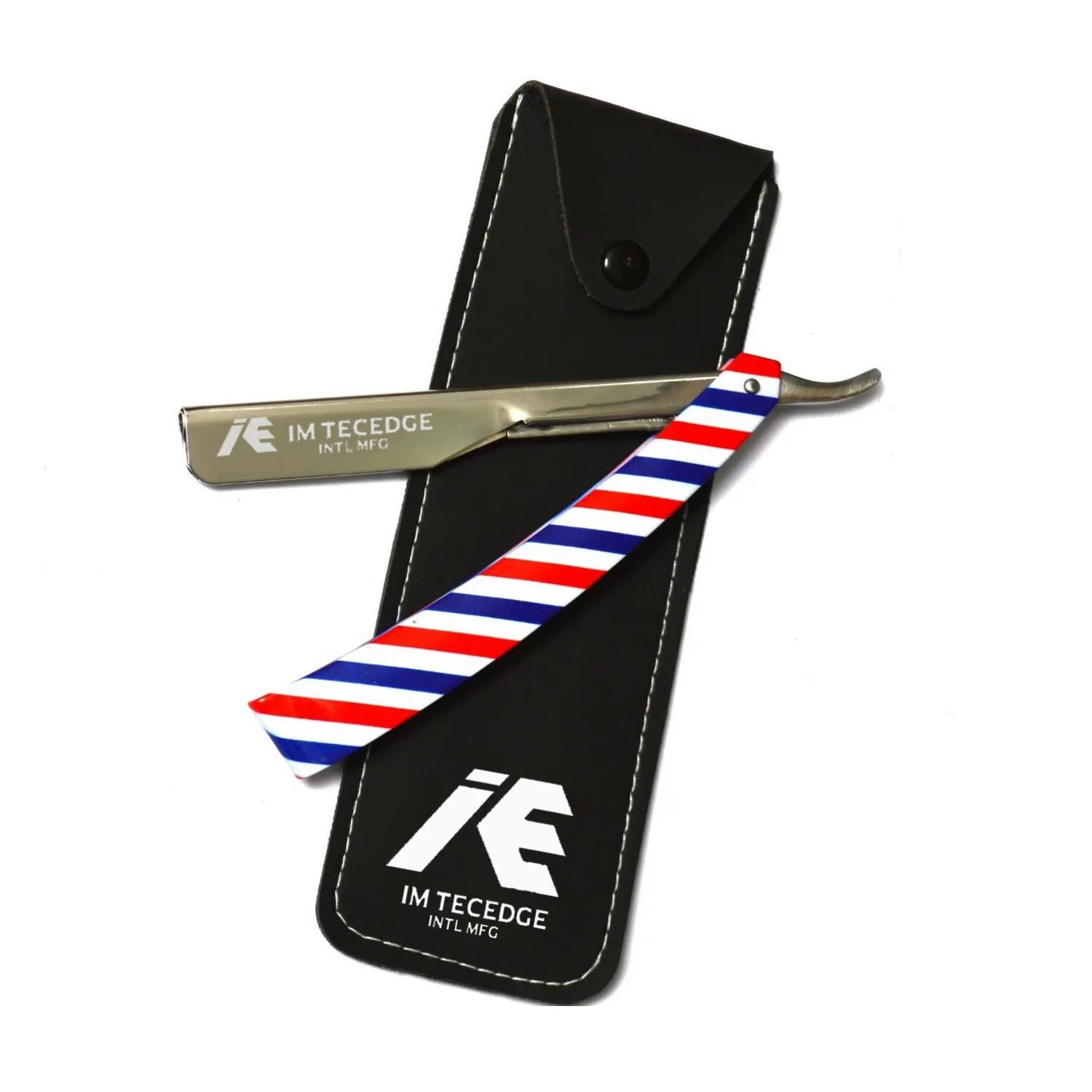 Custom Branding Etiket Pole Kapper Salon Straight Cut Throat Razor Met Bladen Langdurige Prestaties Scheermes