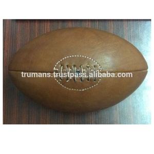 Classic Vintage Retro Old Antique Style <b>American</b> <b>Football</b> Souvenir Genuine Leather Pakistani Handmade Rugby <b>Ball</b> - Product Image 5