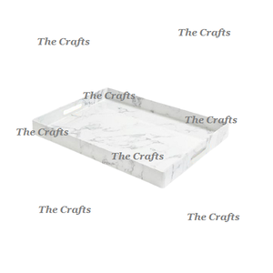 Bandeja de Mármol para Servir Alimentos con Asas de Metal, Bandeja Rectangular de la Mejor Calidad para Servir Alimentos, Más Vendida - Product Image 3