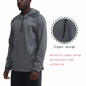 Sweat-shirt à capuche mi-zippé pour homme, coupe ample, nouvelle tendance, style décontracté, streetwear, sport - Product Image 2