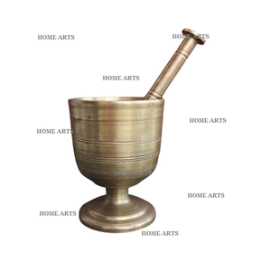 Handmade Gold Plated Brass Mortar And Pestle Best Design Round Shape Mortal And Pestle For <b>Herbs</b> Spices Pepper <b>Grinder</b> - Product Image 4