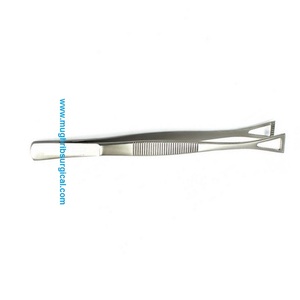 Pince à dissection de tissus Duval en acier inoxydable de haute qualité mâchoire 10mm 14.5cm Fabricant et exportateur d'instruments chirurgicaux - Product Image 2