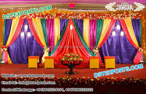 Mughal boda Sangeet escenario telón de fondo musulmán Mehndi bordes bordados para Walima escenario fiesta accesorio decorativo - Product Image 5