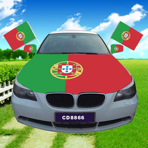 Housse de rétroviseur de voiture promotionnelle avec drapeaux d'équipes : États-Unis, France, Allemagne, Uruguay, <span class=keywords><strong>Portugal</strong></span>, fabriquée en polyester durable - Product Image 2