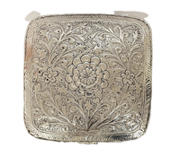 Nouvel arrivage boîte de forme carrée plaquée argent faite à la main boîte métallique en laiton de haute qualité pour cadeau et décoration