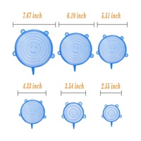 Couvercles extensibles en Silicone pour le stockage des aliments, couvercles réutilisables, pour les bols, 12 pièces, tailles variées