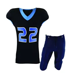 热卖定制设计美式足球制服定制标志印花青年美式足球制服