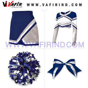 Custom Ladies' <b>Sexy</b> Cheerleading Short Sleeve <b>Uniforms</b> Sublimation Printed Cotton Polyester Spandex Nylon Latex Lycra for Girls - Product Image 5