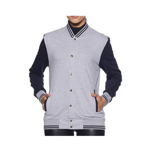 Nouveaux patchs en chenille brodés personnalisés veste universitaire col montant laine et coton remplissage Letterman Baseball College veste - Product Image 3