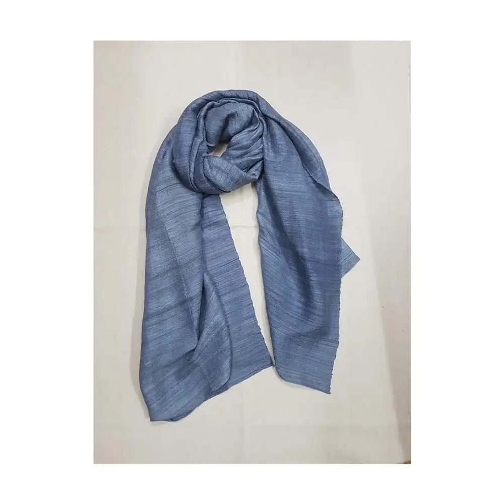 Natural linen silk scarf high quality for women/Handmade silk scarf from Vietnam woven silk scarf WS0084587176063)