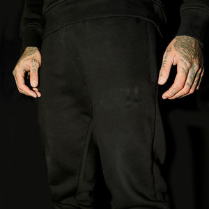 Factory Cheap Black Men Jogging Suits Set Private Label Winter Warm Training Slim Fit Tech Flee - Product Image 6