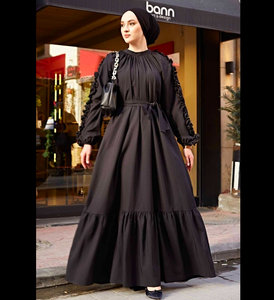Vêtements islamiques en popeline et à manches pour femmes, Abaya, Kaftan, dubaï, style arabe musulman, mode, qualité turque, nouvelle collection, - Product Image 1