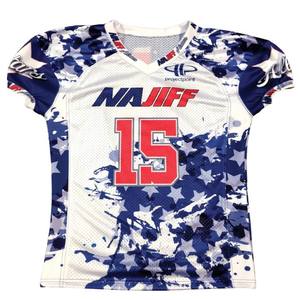 Camiseta de fútbol americano Unisex 2022 Impresión y diseño personalizados Precio al por mayor de alta calidad Uniforme de fútbol en talla XL - Product Image 1