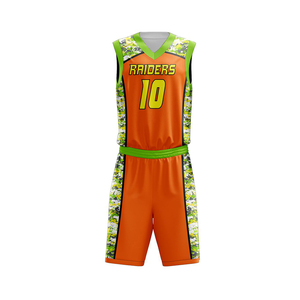Conjuntos de uniformes de baloncesto personalizados al por mayor/Uniforme de baloncesto transpirable de secado rápido impreso 100% poliéster sublimado - Product Image 5