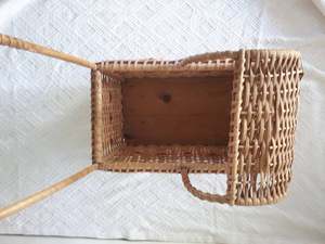 Poussette Poupée en Rotin Vintage Landau pour Mobilier Extérieur et Poupées - Product Image 5