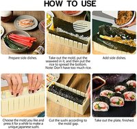 Kit de fabrication de Sushi blanc, 11 pièces, bricolage, 4 formes de moules de riz, rond, manuel, facile et amusant, new