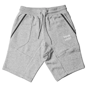 Cotton <b>Fleece</b> <b>Shorts</b> with Custom Logo Breathable Thick Fabric Casual Style Gym Cargo <b>Shorts</b> Puff Print Design - Product Image 5