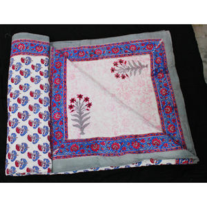 Ndian FT OFT ottevereversible uuilt and y Lock int RINT aipur Jai Ajai uilt ececor lanket lorloral hrow ottotton OFT omforter - Product Image 5