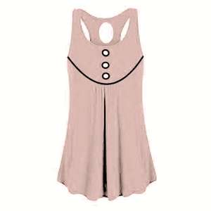 เสื้อแขนกุดผ้าเจอร์ซีย์ถักสำหรับผู้หญิง,เสื้อผ้าแฟชั่นสำหรับผู้ใหญ่ใส่หน้าร้อน - Product Image 4