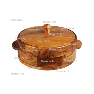 Caja Chapati de madera de diseño fantástico con asa Caja Roti de la mejor calidad Caja Roti de forma y tamaño personalizados a la venta - Product Image 1