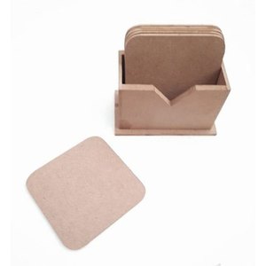 Posavasos de MDF de forma cuadrada decorativa para el hogar con diseño impreso personalizado o posavasos de soporte de MDF - Product Image 3