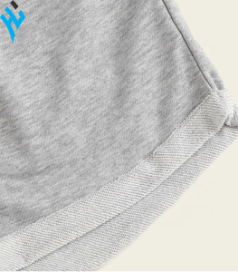 2025 nuevo diseño 100% algodón logotipo personalizado cordón cintura dobladillo enrollado venta al por mayor stock pantalones cortos de playa para dama pantalones cortos para correr - Product Image 5