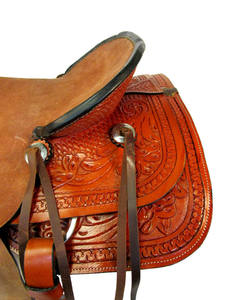 Ensemble de clous de selle Western en cuir véritable durable de qualité supérieure 14 '-18' Taille de l'équitation comprend des rênes de collier de poitrine Headstall - Product Image 6