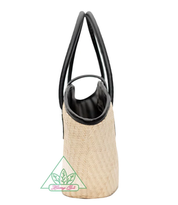 Bolso de Hombro HUONG QUE para Mujer, con Cierre de Cremallera de Cuero PU, Diseño Natural, Bolso de Playa con Dos Correas - Product Image 3