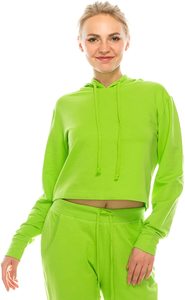 เสื้อฮู้ดครอปท็อป ลดราคา เสื้อผ้าผู้หญิง เสื้อสเวตเตอร์ครอป สไตล์ลำลอง เสื้อฮู้ดโอเวอร์ไซส์สำหรับผู้หญิง เสื้อฮู้ดครอปท็อปสำหรับสาวๆ - Product Image 5