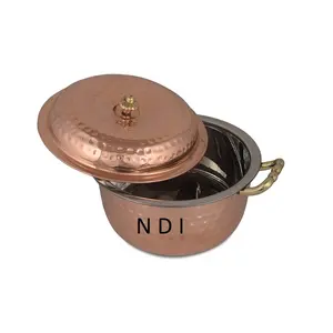 หม้อเสิร์ฟอาหารโลหะทองแดงหม้อเสิร์ฟอาหารหม้อเคลือบเงาออกแบบมาอย่างดี - Product Image 1