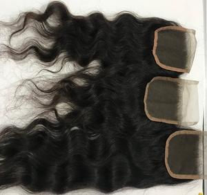 Raw Indian 360 Wavy Hair HD Lace Closure Natural Wave Style Temple Human Hair - Product Image 5