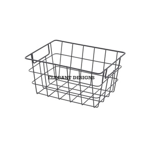 ตะกร้าลวดโลหะสำหรับซักผ้างานทำมือตะกร้าลวดโลหะดีไซน์หรูหราดีไซน์คลาสสิกงานทำด้วยมือของอินเดีย - Product Image 5