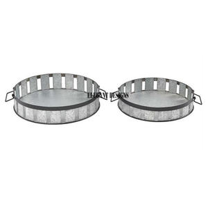 Antique Indien Galvanisé Plateau Rectangulaire Forme Coupe Conçu À La Mode Style En Métal Plateau De Service Galvanisé - Product Image 2