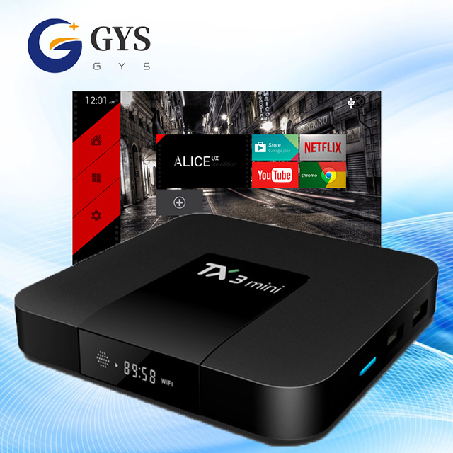 GYS Smart TV Box TX3Mini 2GB/16GB Amlogic S905W Quad Core Smart 4K TV Box Tx3 Mini Android TV Box