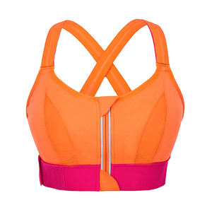 Sujetador deportivo de Yoga para mujer, sostén de realce con cremallera, Top deportivo, Top corto de Fitness, chaleco para correr, ropa deportiva para gimnasio y Yoga, color rosa - Product Image 5