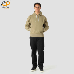 Sudadera con capucha de algodón orgánico de alta calidad para hombre, logotipo personalizado impreso de peso pesado de gran tamaño, Material 3D de rizo de tela, forro polar de invierno - Product Image 2