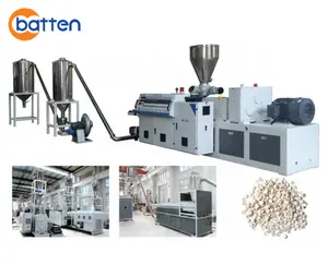 Ligne de production de pelletisation Machine de fabrication de plancher 90KW Siemens Motor Engineered Wood 2021 produits de vente chauds le SJSZ92/188 PVC