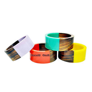 Combination Wood Resin Jewelry Bangle Cuffs of Customized Designing in Any Color - Product Image 4