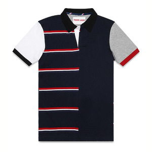 เสื้อโปโลสำหรับผู้ชายเสื้อกอล์ฟแขนสั้นคอปกแบบเย็บปะต่อลำลองฤดูร้อนเป็นมิตรต่อสิ่งแวดล้อมสไตล์ใหม่ - Product Image 6