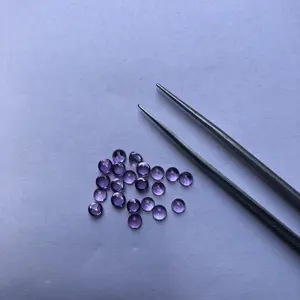 4毫米天然紫水晶光滑圆形松散校准凸圆形供应商在线批发工厂价格阿里巴巴印度