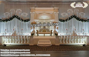 Exclusivo doble poste boda escenario Toronto boda de lujo Pilar romano escenario decoración superior boda ceremonia decoración Reino Unido - Product Image 6