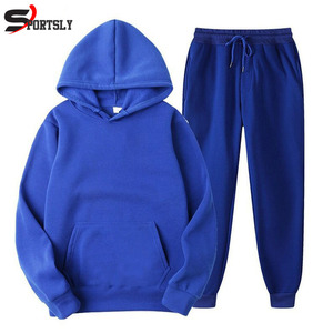 Conjunto de ropa deportiva para correr de algodón de gran tamaño para hombre, chándal de ocio de invierno en tallas grandes, moda Primavera otoño - Product Image 5
